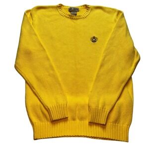 Vintage Sun River Yellow Crest Knit Sweater Size M
